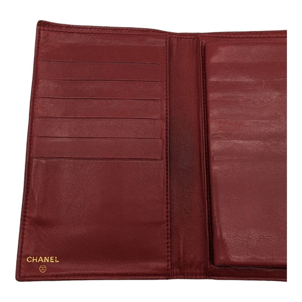 Chanel Caviar Leather Red/Burgundy Wallet - Picture 6 of 8